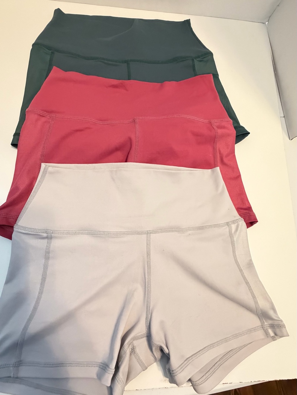 IAB MFG Women’s Athletic Shorts Lot 3 High Waisted Biker Workout Size S 6”